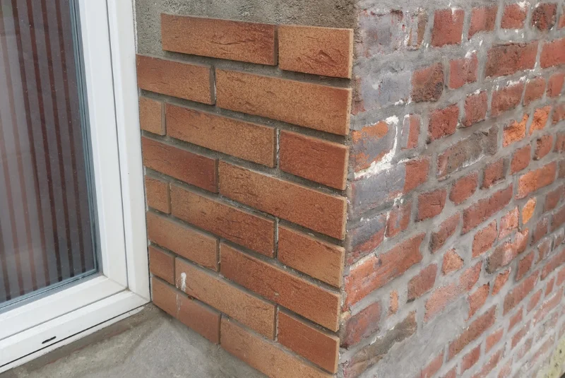 Steenstrips op isolatie